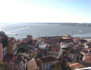 Alfama section form Saint George castle in Lisbon in the ancient section of Lisbon tour