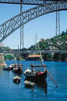 Porto is the capital of Port wine carried in Rabelo boats